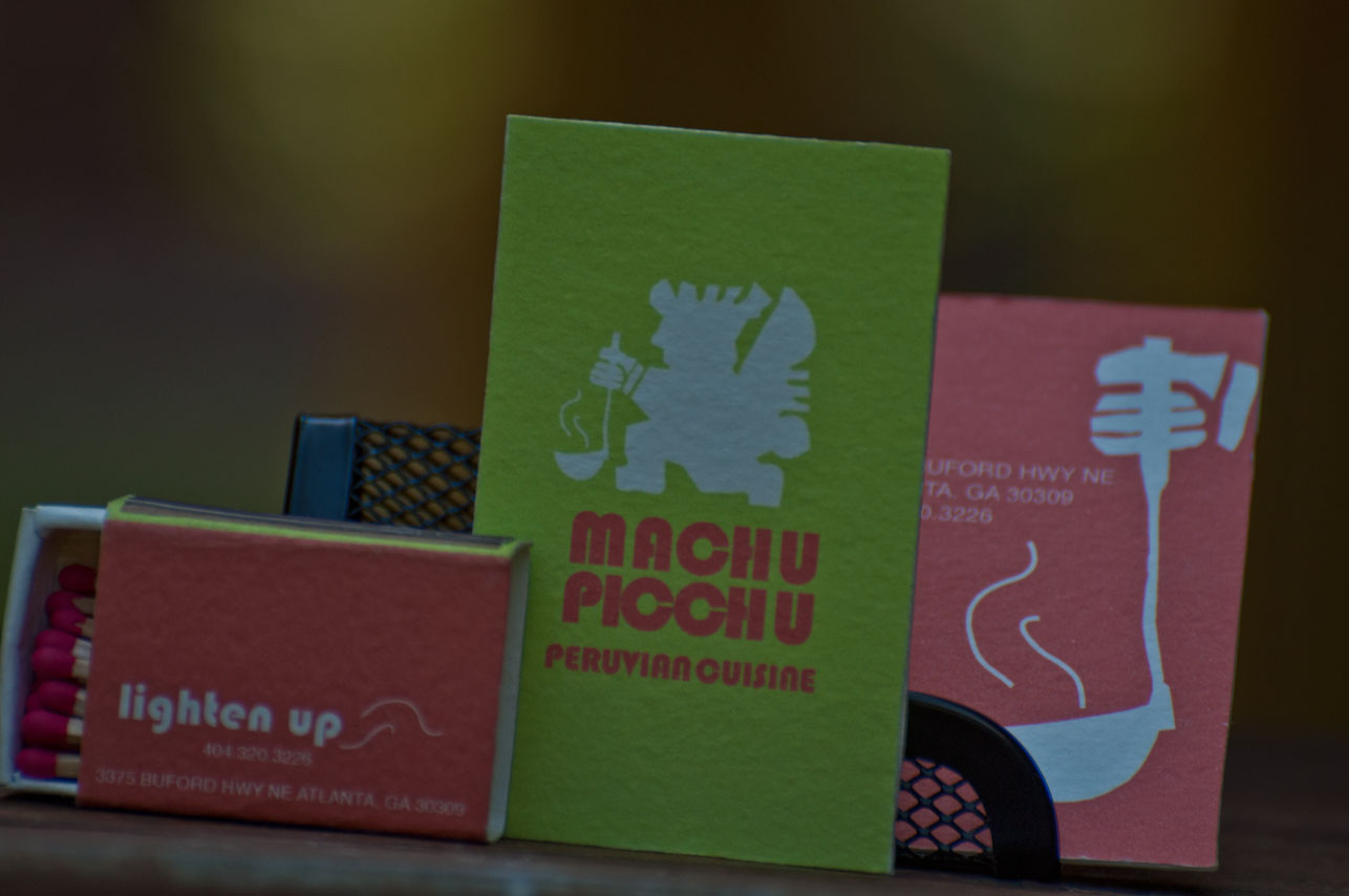 business cards and matches