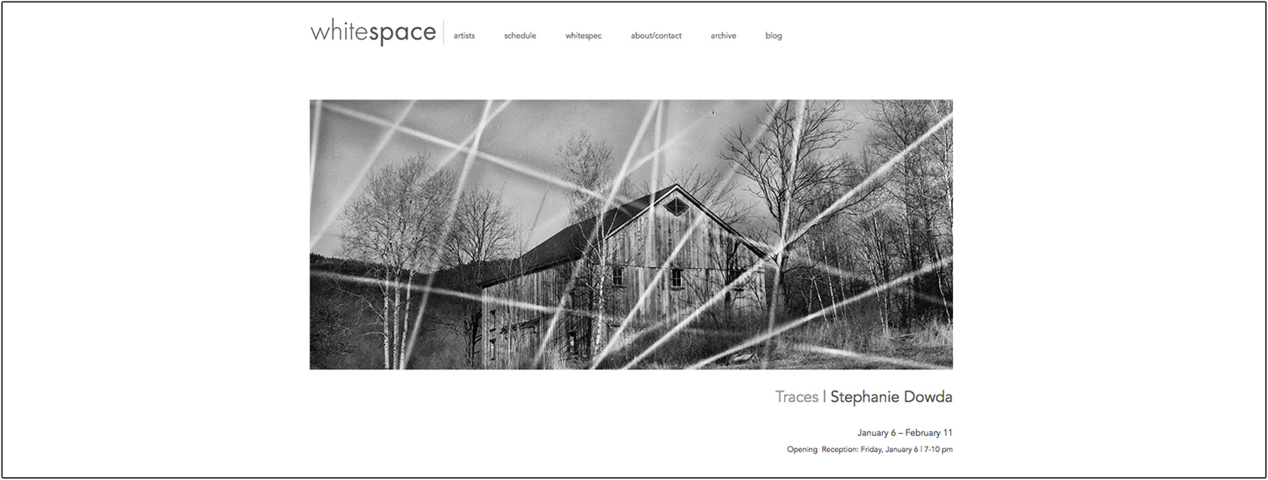 whitespace gallery website
